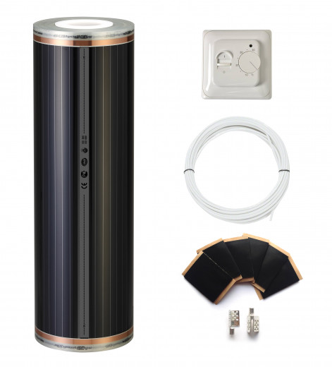 Инфракрасный пленочный теплый пол 0,5 м² с терморегулятором М &mdash; 